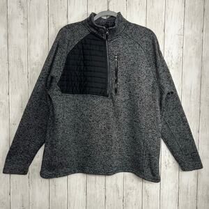 NRA Embroidered Logo 1/4 Zip Pockets Long Sleeve Fleece Pullover Jacket XL